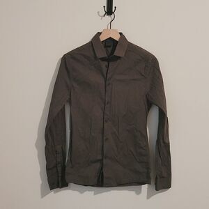 ASOS Brown Button Down Long Sleeve Shirt Size Extra Small